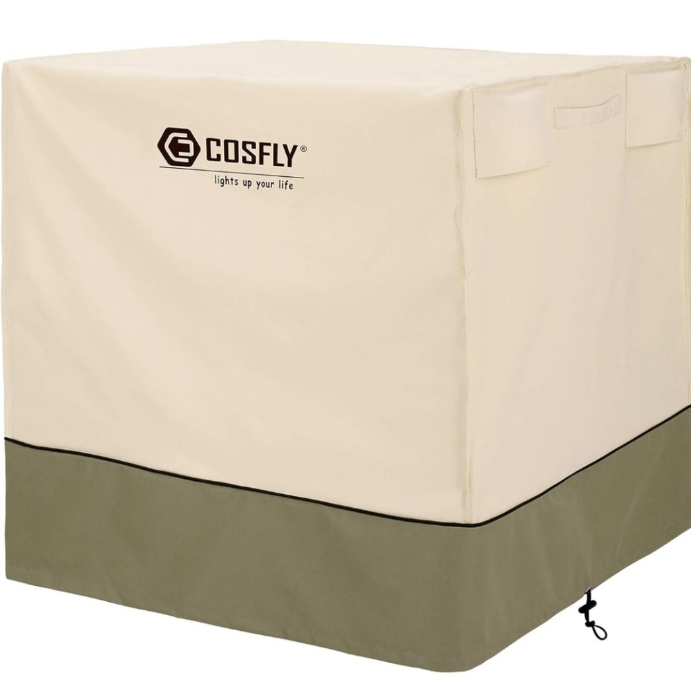 COSFLY Beige Air Conditioner Cover - 36" Length, 36" Width, 39" Height